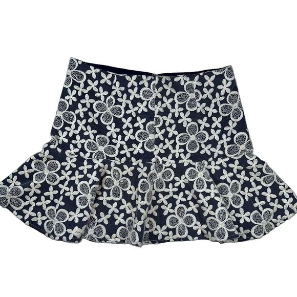 Francesca’s Collections Women’s Size Large Fit and Flare Skirt Crochet Knit Zip - Picture 1 of 6